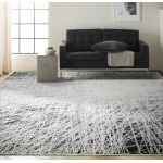 Calvin Klein Balian CK55 Area Rug, Black/Silver, 9' x 12'