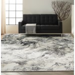 Calvin Klein Balian CK56 Area Rug, Silver/Black, 8' x 10'