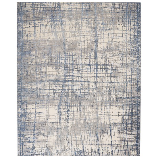 Calvin Klein Ck950 Rush CK950 Area Rug, Ivory/Blue, 10' x 14'