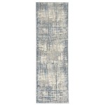 Calvin Klein Ck950 Rush CK950 Runner Rug, Ivory/Blue, 2'3" x 7'3"