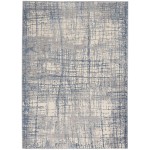 Calvin Klein Ck950 Rush CK950 Area Rug, Ivory/Blue, 4' x 6'