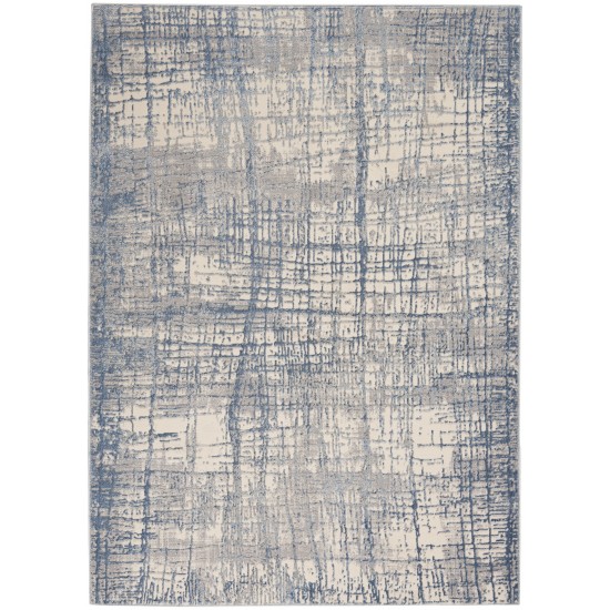 Calvin Klein Ck950 Rush CK950 Area Rug, Ivory/Blue, 4' x 6'