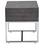 ACME Iban - End Table, Gray Oak & Chrome