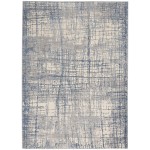 Calvin Klein Ck950 Rush CK950 Area Rug, Ivory/Blue, 5'3" x 7'3"