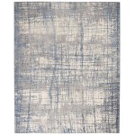 Calvin Klein Ck950 Rush CK950 Area Rug, Ivory/Blue, 8' x 10'