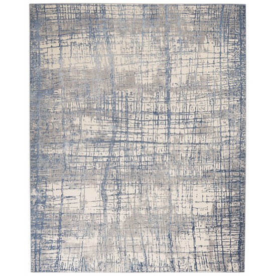 Calvin Klein Ck950 Rush CK950 Area Rug, Ivory/Blue, 8' x 10'