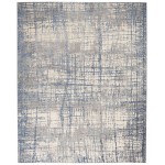 Calvin Klein Ck950 Rush CK950 Area Rug, Ivory/Blue, 9' x 12'