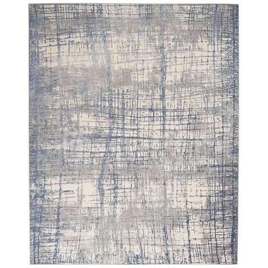 Calvin Klein Ck950 Rush CK950 Area Rug, Ivory/Blue, 9' x 12'