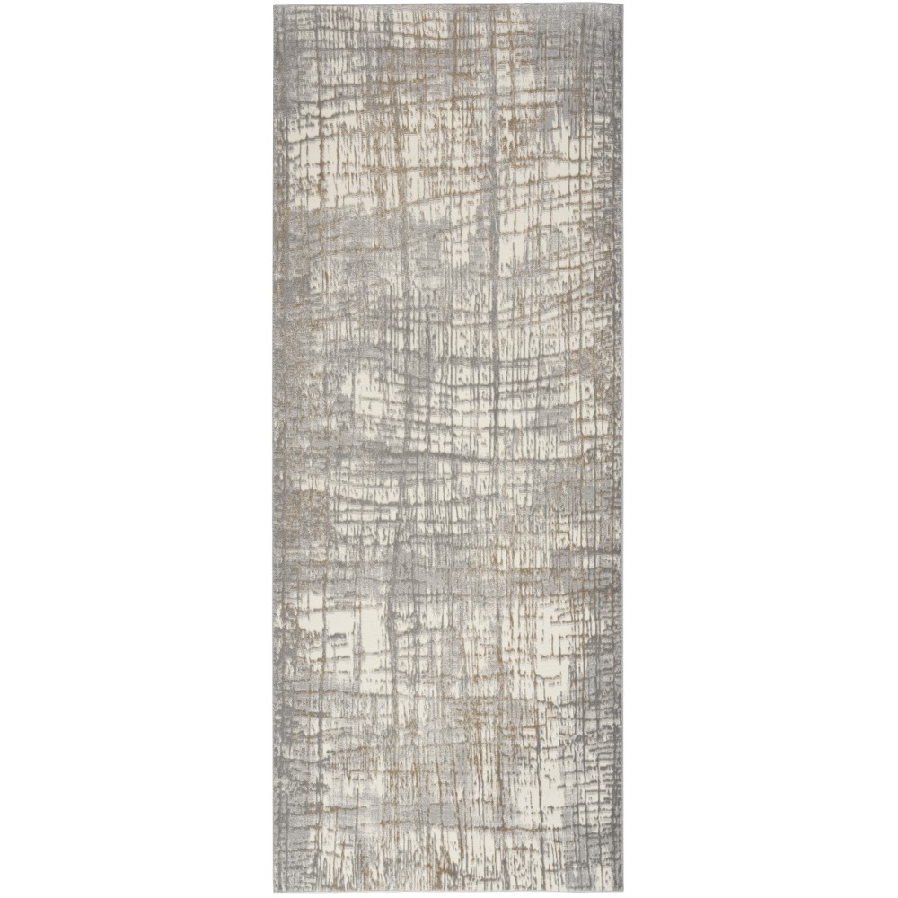 Calvin Klein Ck950 Rush CK950 Runner Rug, Ivory/Grey, 2'3" x 7'3"