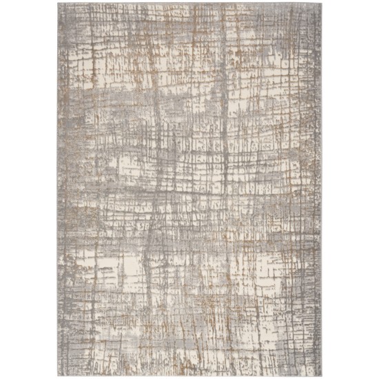 Calvin Klein Ck950 Rush CK950 Area Rug, Ivory/Grey, 3'2" x 5'