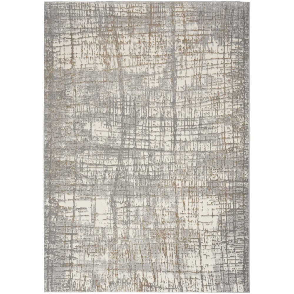 Calvin Klein Ck950 Rush CK950 Area Rug, Ivory/Grey, 5'3" x 7'3"