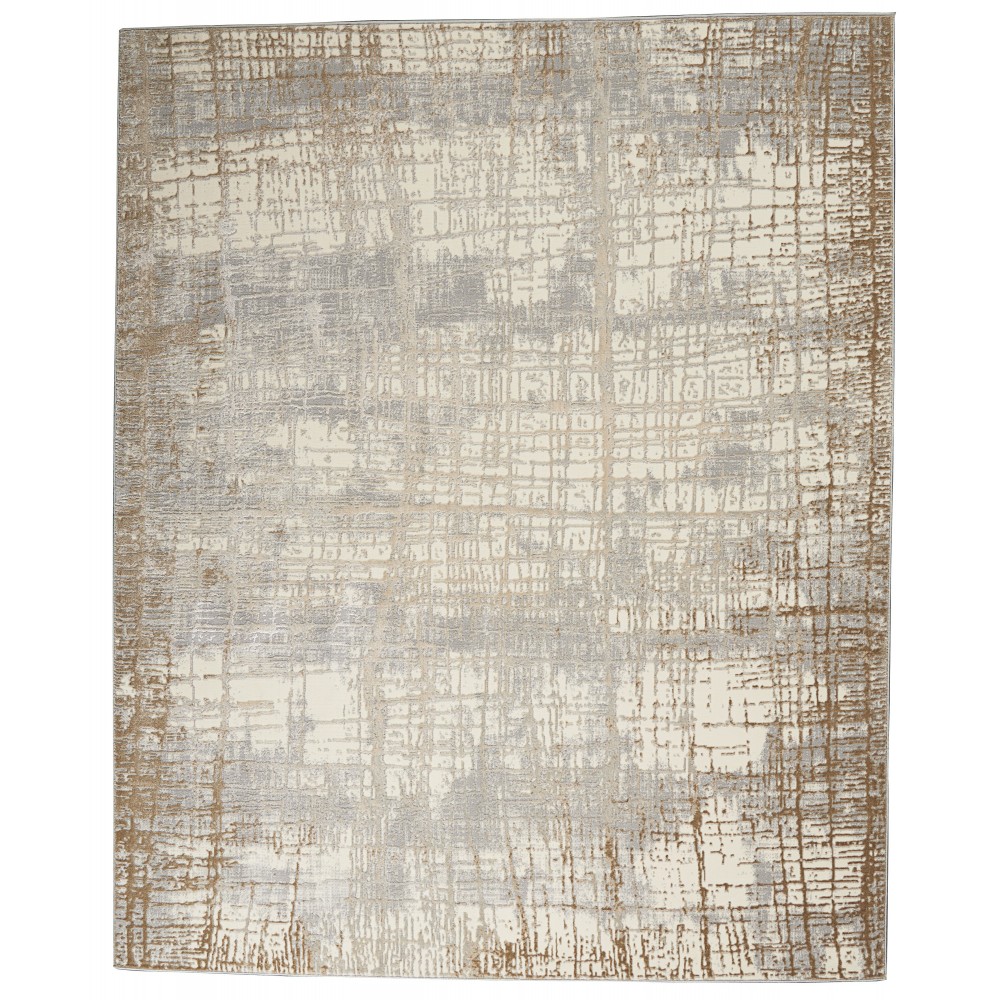 Calvin Klein Ck950 Rush CK950 Area Rug, Ivory/Taupe, 10' x 14'