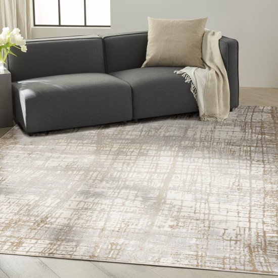 Calvin Klein Ck950 Rush CK950 Area Rug, Ivory/Taupe, 10' x 14'