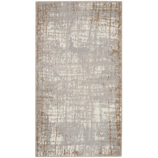 Calvin Klein Ck950 Rush CK950 Area Rug, Ivory/Taupe, 2'2" x 3'9"