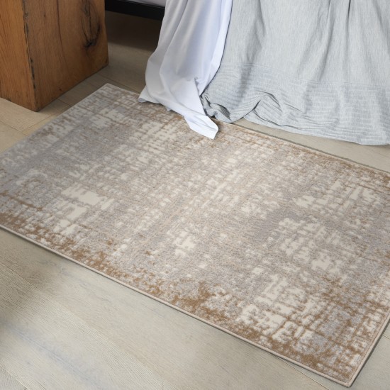 Calvin Klein Ck950 Rush CK950 Area Rug, Ivory/Taupe, 2'2" x 3'9"