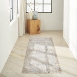 Calvin Klein Ck950 Rush CK950 Runner Rug, Ivory/Taupe, 2'3" x 10'