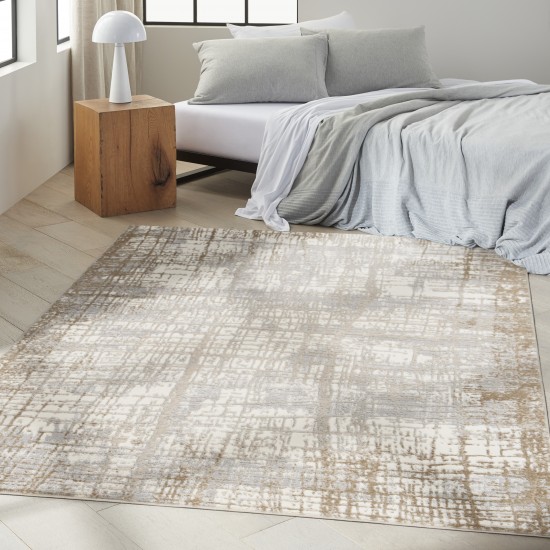 Calvin Klein Ck950 Rush CK950 Area Rug, Ivory/Taupe, 4' x 6'