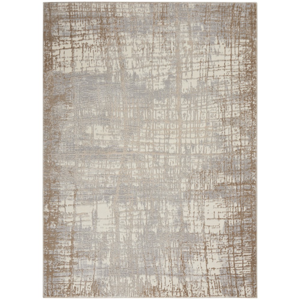 Calvin Klein Ck950 Rush CK950 Area Rug, Ivory/Taupe, 5'3" x 7'3"