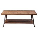 ACME Ikram Coffee Table, Weathered Oak & Sandy Black