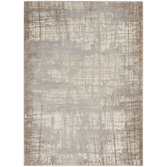 Calvin Klein Ck950 Rush CK950 Area Rug, Ivory/Taupe, 6' x 9'