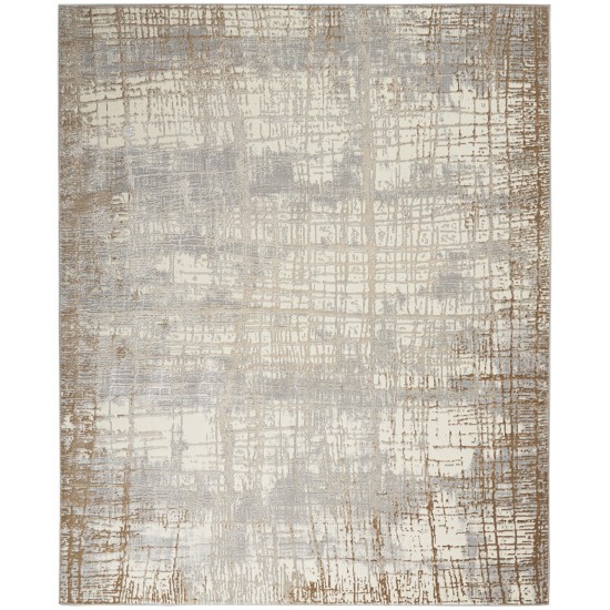 Calvin Klein Ck950 Rush CK950 Area Rug, Ivory/Taupe, 7' x 10'