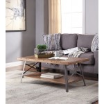 ACME Ikram Coffee Table, Weathered Oak & Sandy Black