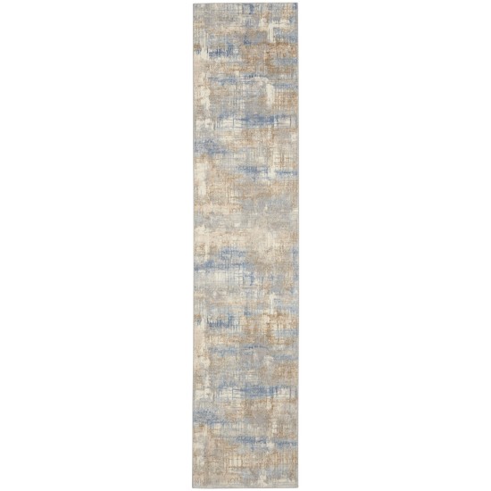 Calvin Klein Ck950 Rush CK951 Runner Rug, Blue/Beige, 2'3" x 10'