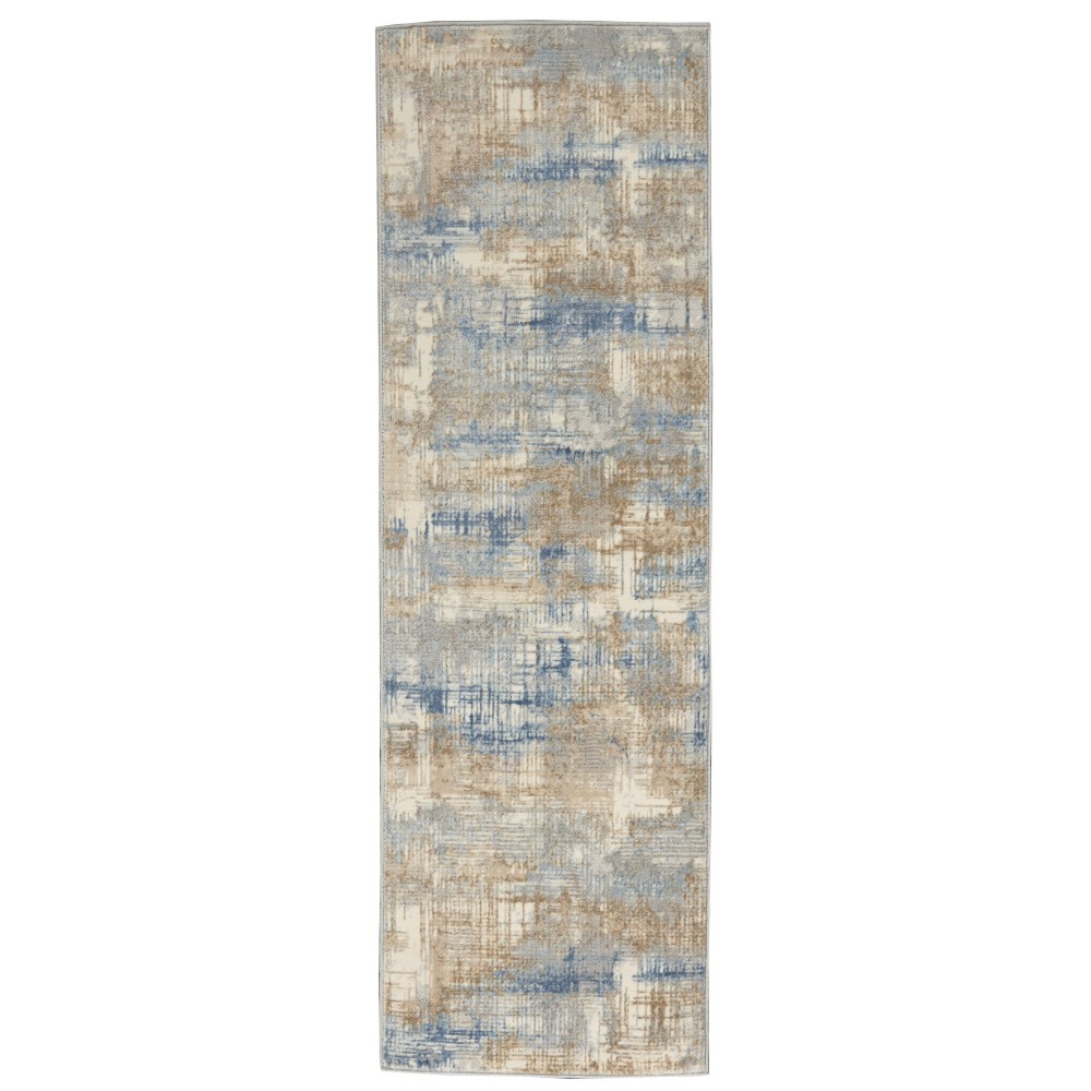 Calvin Klein Ck950 Rush CK951 Runner Rug, Blue/Beige, 2'3" x 7'3"