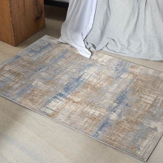 Calvin Klein Ck950 Rush CK951 Area Rug, Blue/Beige, 3'2" x 5'