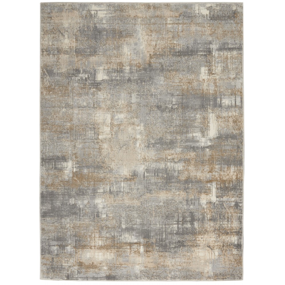 Calvin Klein Ck950 Rush CK951 Area Rug, Grey/Beige, 5'3" x 7'3"