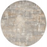 Calvin Klein Ck950 Rush CK951 Area Rug, Grey/Beige, 6' x Round