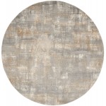 Calvin Klein Ck950 Rush CK951 Area Rug, Grey/Beige, 8' x Round