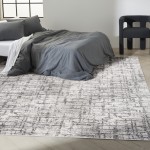 Calvin Klein Ck950 Rush CK952 Area Rug, Ivory/Grey, 10' x 14'