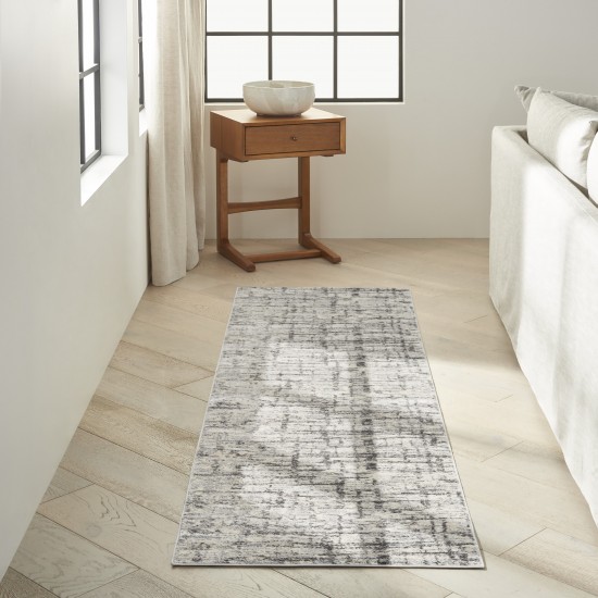 Calvin Klein Ck950 Rush CK952 Runner Rug, Ivory/Grey, 2'3" x 10'