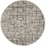 Calvin Klein Ck950 Rush CK952 Area Rug, Ivory/Grey, 4' x Round