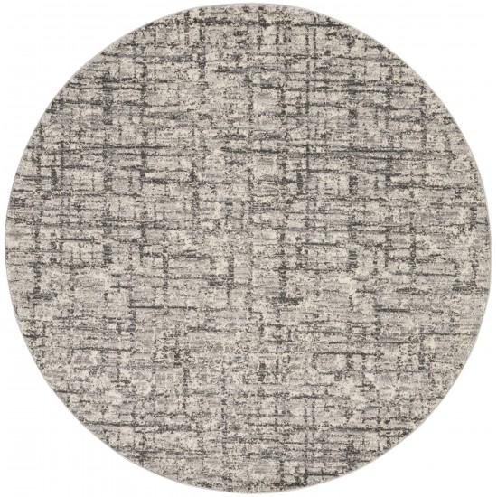 Calvin Klein Ck950 Rush CK952 Area Rug, Ivory/Grey, 6' x Round