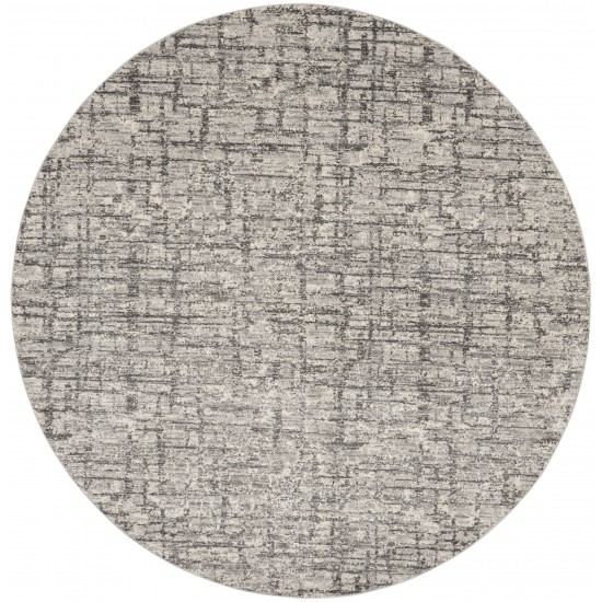 Calvin Klein Ck950 Rush CK952 Area Rug, Ivory/Grey, 8' x Round