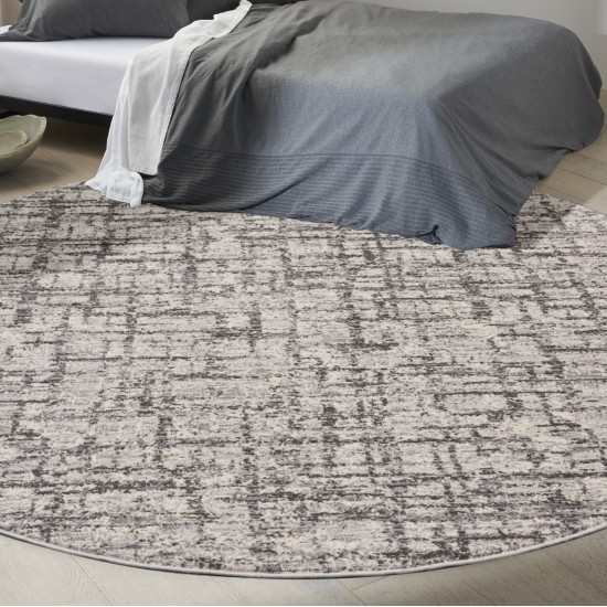 Calvin Klein Ck950 Rush CK952 Area Rug, Ivory/Grey, 8' x Round