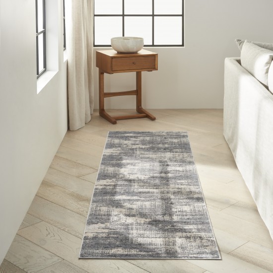 Calvin Klein Ck950 Rush CK953 Runner Rug, Grey/Beige, 2'3" x 10'