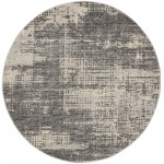 Calvin Klein Ck950 Rush CK953 Area Rug, Grey/Beige, 4' x Round