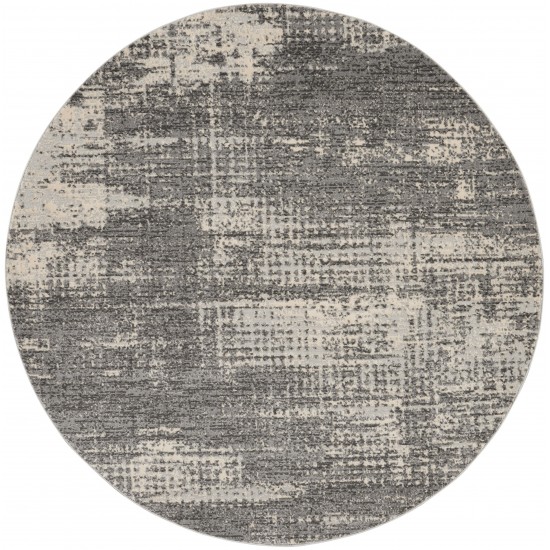 Calvin Klein Ck950 Rush CK953 Area Rug, Grey/Beige, 6' x Round