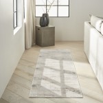 Calvin Klein Ck950 Rush CK953 Runner Rug, Ivory/Beige, 2'3" x 10'