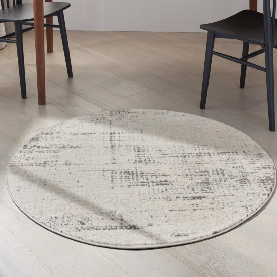 Calvin Klein Ck950 Rush CK953 Area Rug, Ivory/Beige, 4' x Round