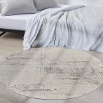 Calvin Klein Ck950 Rush CK953 Area Rug, Ivory/Beige, 6' x Round