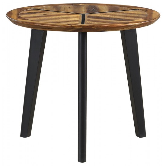 ACME Brynn End Table, 2-Tone Oak & Espresso