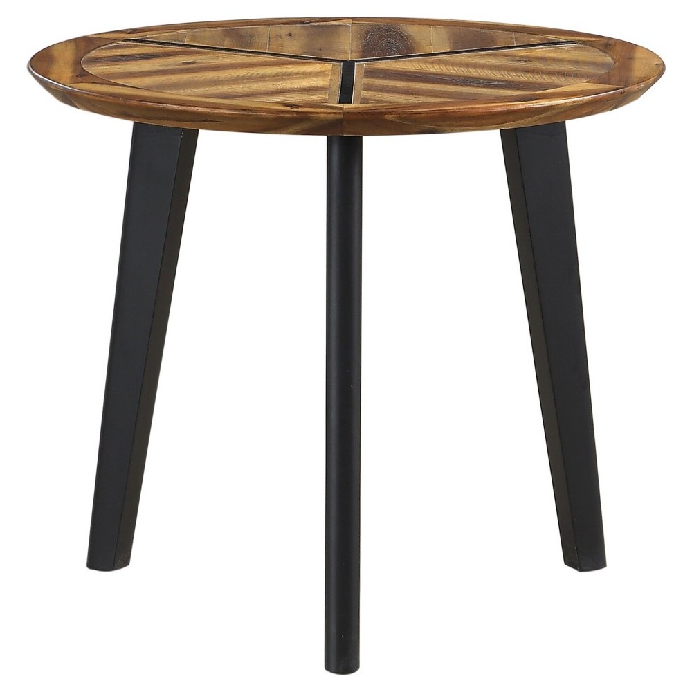 ACME Brynn End Table, 2-Tone Oak & Espresso