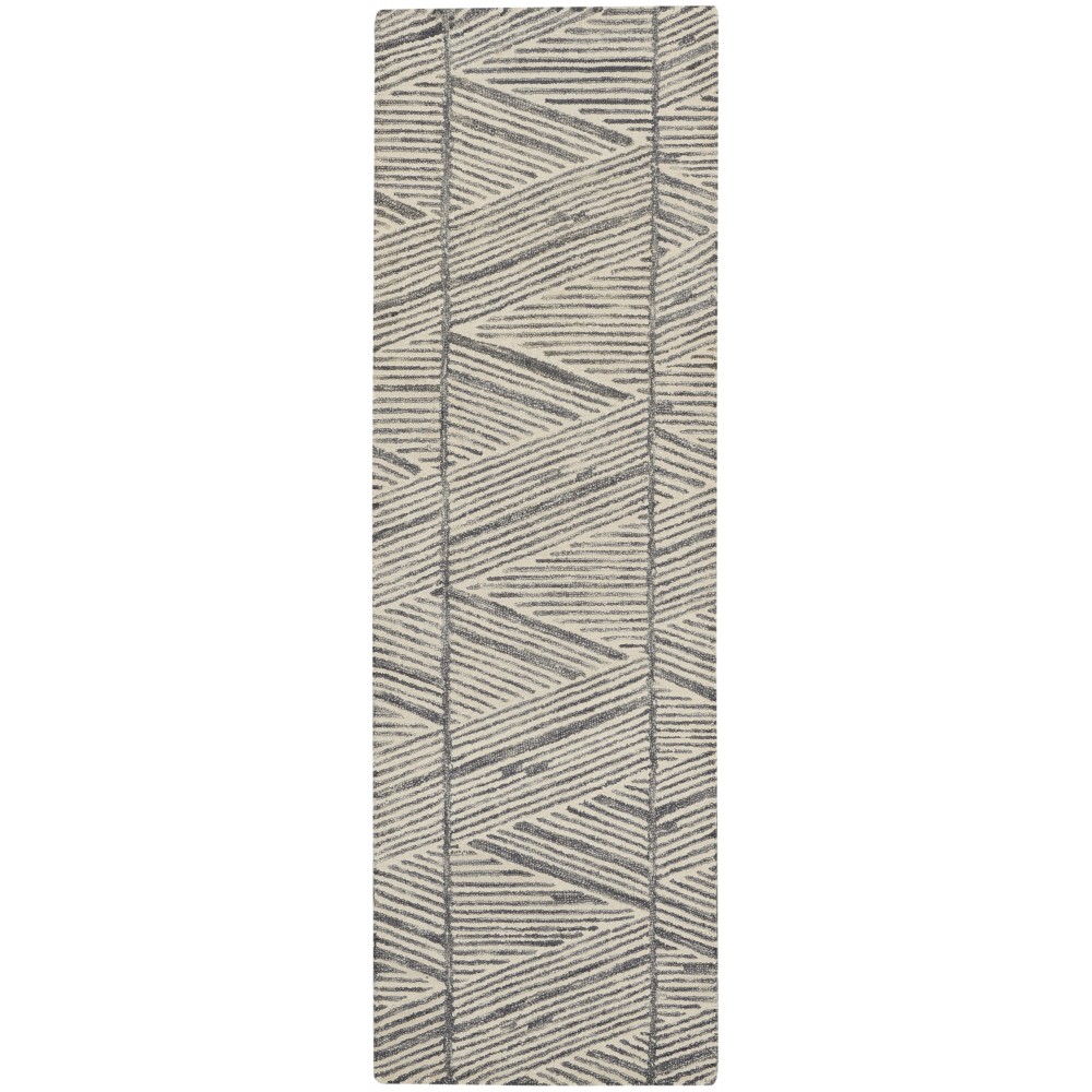 Nourison Colorado CLR01 Runner Rug, Grey/White, 2'3" x 7'6"