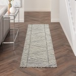 Nourison Colorado CLR01 Runner Rug, Grey/White, 2'3" x 7'6"