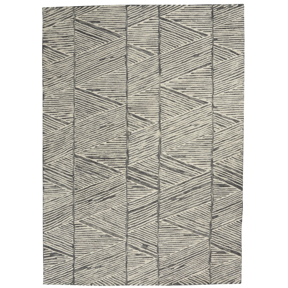 Nourison Colorado CLR01 Area Rug, Grey/White, 3'9" x 5'9"