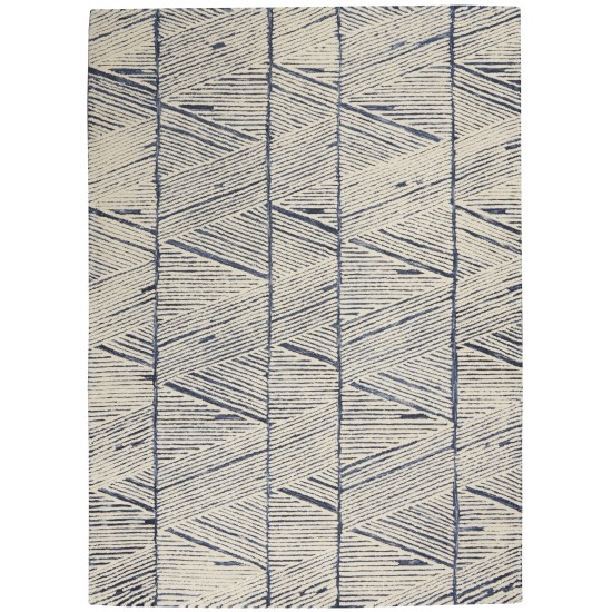 Nourison Colorado CLR01 Area Rug, White/Blue, 3'9" x 5'9"